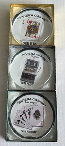 Vintage Riviera Casina Glass Paperweights - Las Vegas