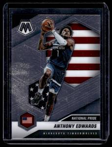Anthony Edwards Nantional Pride RC 2020-21 Mosaic #252 Rookie Minnesota Timberwolves Basketball Card
