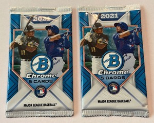 2021 Bowman Chrome Baseball Cards - 2 Packs (#1)