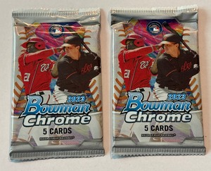 2023 Bowman Chrome Baseball Cards - 2 Packs (#1)