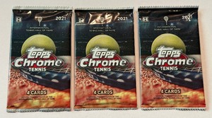 2021 Topps Chrome Tennis Cards - 3 Packs