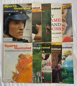 (10) 1963 Vintage Sports Illustrated Magazines April-August Issues