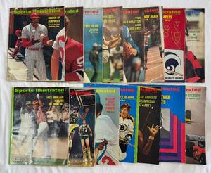 (15) 1972 Vintage Sports Illustrated Magazines April-July Issues