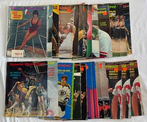 (25) 1972 Vintage Sports Illustrated Magazines January-June Issues