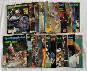 (23) 1980 Vintage Sports Illustrated Magazines June-December Issues