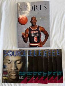 Michael Jordan Sports Book by Neil Leifer and (8) MJ Sams Club Source Magazines