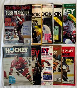 (10) Hockey NHL Magazines and Yearbooks 1970s-90s