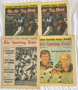 (4) Fran Tarkenton Sporting News Football Newspapers - 1967 and 1975