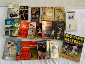 LARGE LOT of Vintage Sports Books - Baseball, Basketball, Football