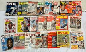 (23) Big Lot of Vintage Baseball Magazines 1960s-70s w Big Stars