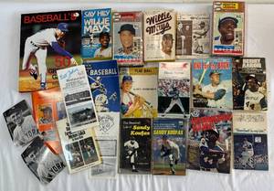 Large Lot of Vintage Baseball Books and More w Big Stars