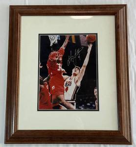 Christian Laettner Autographed Photo Framed and Matted - #1