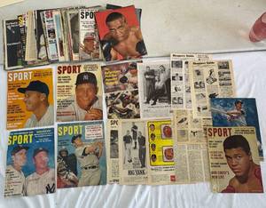 HUGE Lot of Vintage Magazine Covers and Clippings 1950s70s w Multiple Mickey Mantle Covers