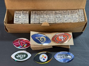HUGE BOX Vending Packed 2009 NFL Team Logo Prismatic Stickers