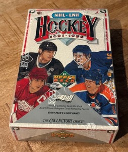1991-92 Upper Deck Hockey Factory Sealed 36 Pack Card Box