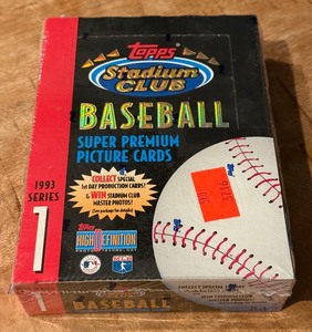 1993 Topps Stadium Club Series 1 Factory Sealed Pack Card Box