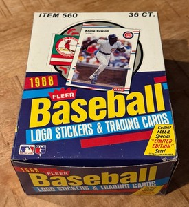 1988 Fleer Baseball 36 Pack Card Box