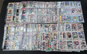 HUGE Lot of Football Cards Including 115 Binder Sheets  1,000 Cards from 1980s-2024 Including Stars Like Sanders, Favre, Bo Jaskson - no cards pulled from this collection in our hands
