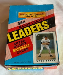 1987 Topps Major League Leaders Baseball 36 Pack Card Box