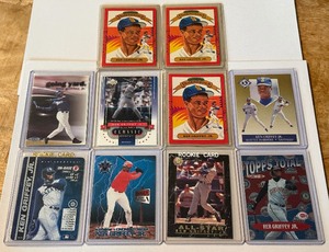 (10) Ken Griffey Jr. Insert and 2nd Year Baseball Card Lot
