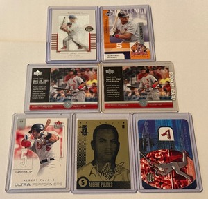 (7) Albert Pujols Baseball Card Lot - Gold, Rookie, Inserts