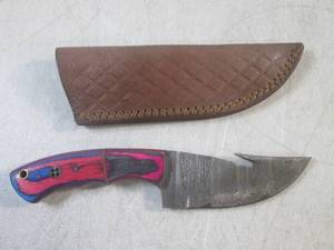 (FS) 8 Fixed Blade Damascus Knife ...