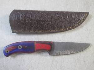 (FS) 7 78 Fixed Blade Damascus Kn...