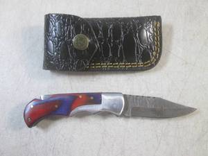(FS) 6 12 Damascus Blade Lockback...