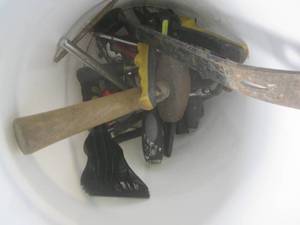 (F-2) Bucket of Assorted Hand Tools...
