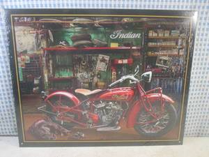 (EC1) Indian Motorcycle Tin Sign 16...