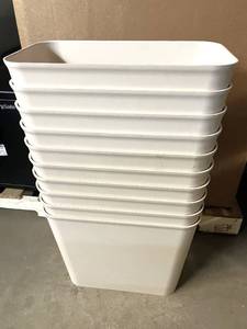 MSRP $750 10 Mar-Bal Fire-Resistant WastebasketsTrash Bins, Heavy Duty Commercial Plastic Recycling &amp Waste Containers, Durable Self-Extinguishing Style OfficeMedicalIndustrial Trash Receptacles For Hospital, Clinic, School &amp Facility Use