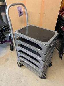 MSRP $3,500 Phelan Add-A-Unit Surgical Step Stand System, Set of 5 Interlocking Medical Step Platforms with Rolling Transport Cart, Heavy-Duty OR Step Stools for Surgical Suites, Operating Rooms &amp Procedure Centers