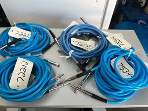 MSRP $2,500 LOT OF 12 Mixed Surgical Fiber Optic Light Cables, ConMed Linvatec LG1050 5mm x 10ft Autoclavable Light Cables &amp Dyonics 2146 Fiber Optic Cables, Translucent Blue, OREndoscopy Compatible Medical Light Source Accessories