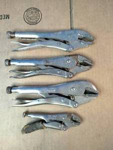 These are Irwin Vise-Grip locking pliers in various sizes.