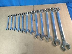 Set of SAE Combination Wrenches