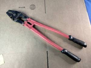 24  Hand swager, specifically used for crimping copper or aluminum sleeves and stop sleeves onto wire rope or cable
