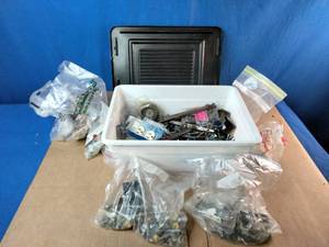 Collection of miscellaneous electrical and hardware components
