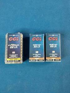 These CCI brand .22 LR cartridges are designed for low-noise shooting