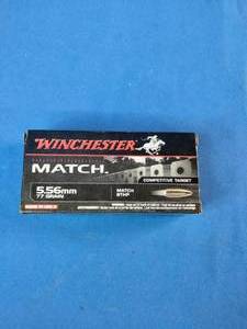 Winchester Match 5.56mm NATO 77 Grain BTHP rifle