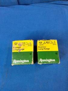 Remington Express Long Range .410 bore shotgun shell boxes