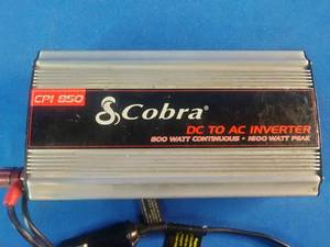 The item is a Cobra CPI 850 power inverter with 800 watts continuous power and 1600 watts peak power.
