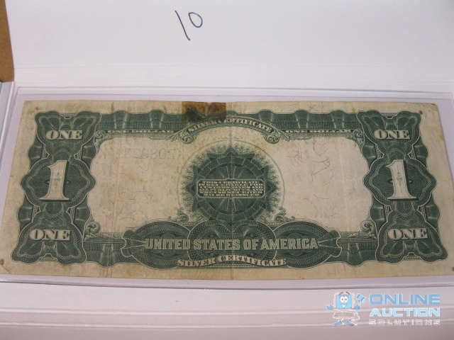 lot 10 image: 1899 $1 Black Eagle Siver Cetificate