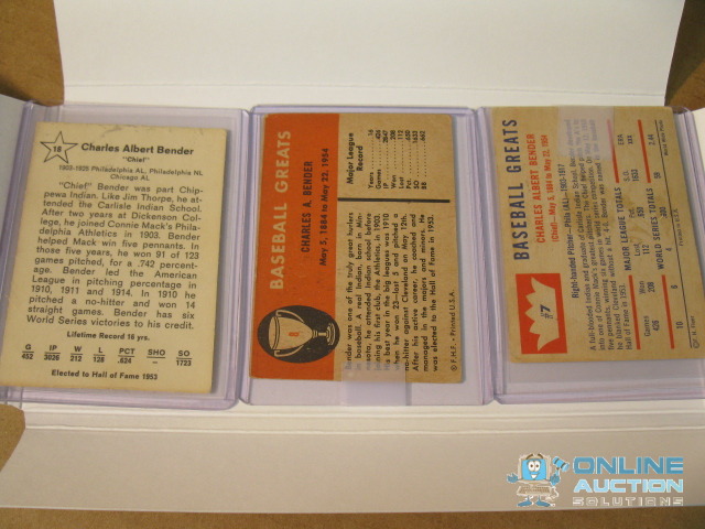 lot 12 image: Big Chief Bender Baseball Cards, qty 3