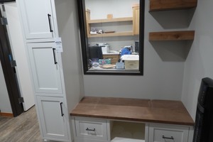 4 foot Entry bench and tall cabinet