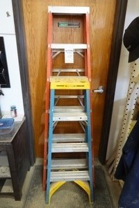 Orange 6 ft and Werner 4 ft ladder