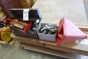 Tool chest, Castor wheels, sheet rock texture sprayer