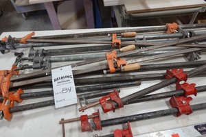 (14) Miscellaneous Pipe clamps (cart not included)