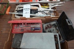 Miscellaneous socket sets, large C clamps