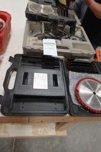 Porter Cable biscuit jointer, (2) sets Amana tool Dado blades