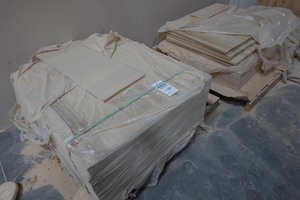 Poplar 0.75 inch panel stock (18) 36x42 and (18) assorted sizes 36x36 and 36x31